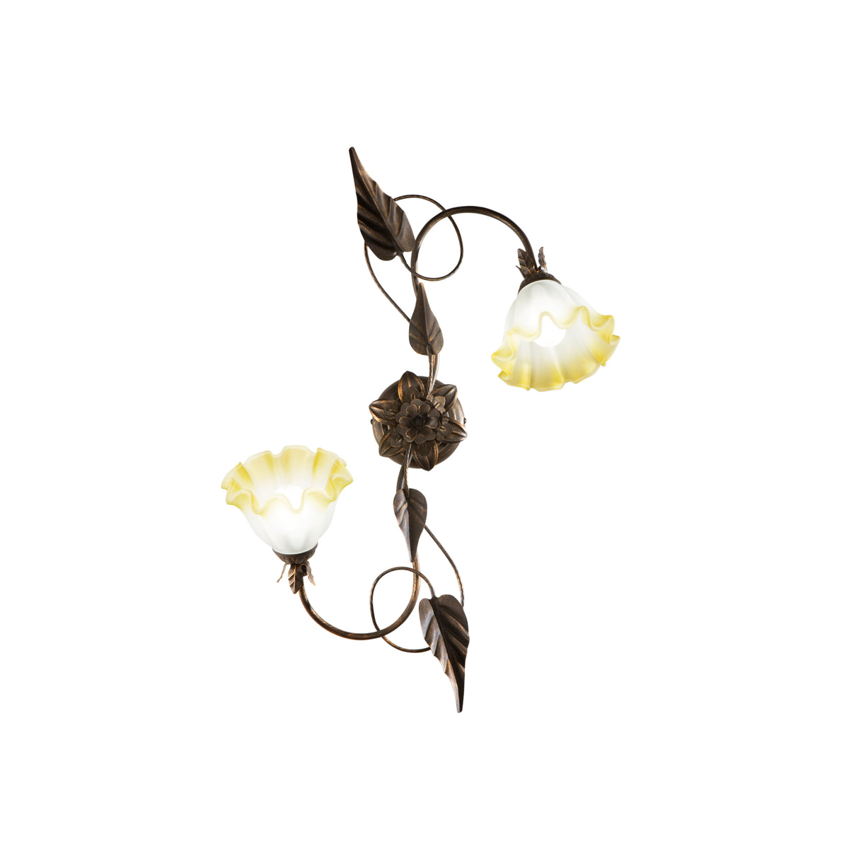 PLAFONIERA TRISTANO MARRONE 2XE14 40X20X65CM