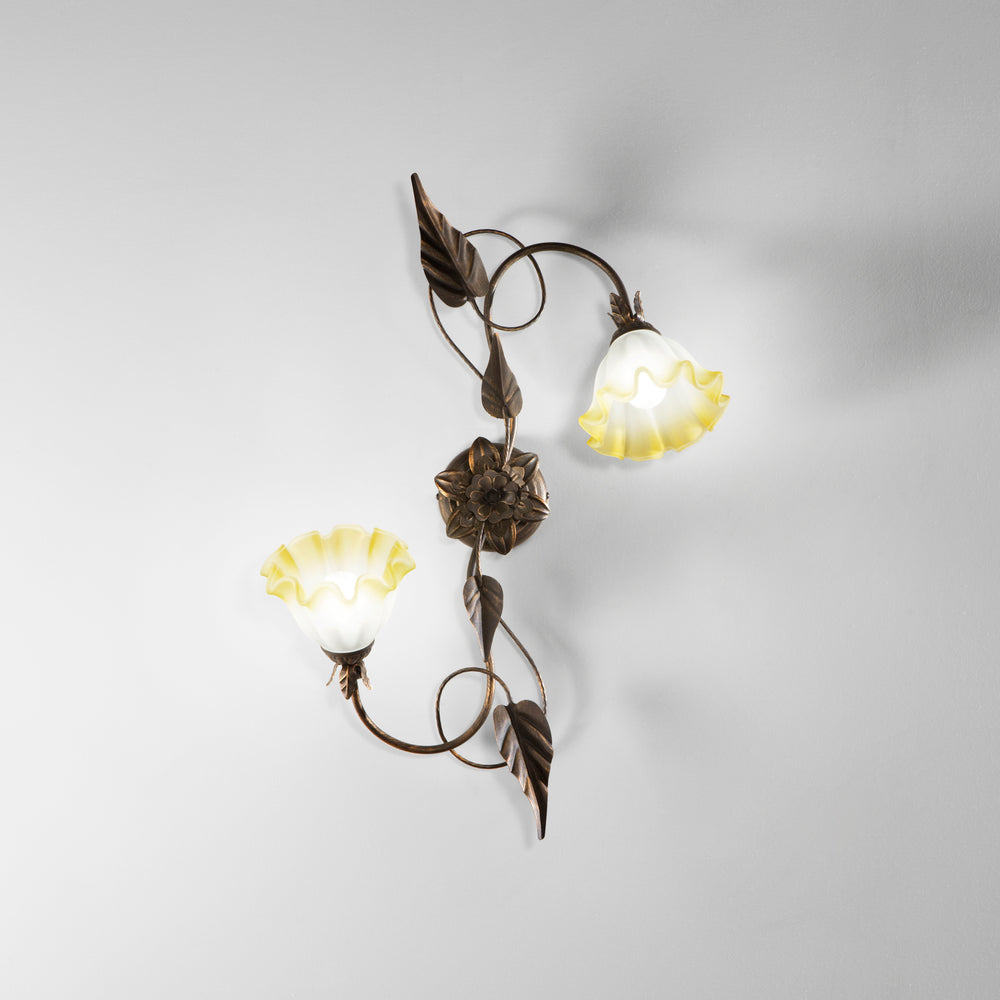 PLAFONIERA TRISTANO MARRONE 2XE14 40X20X65CM