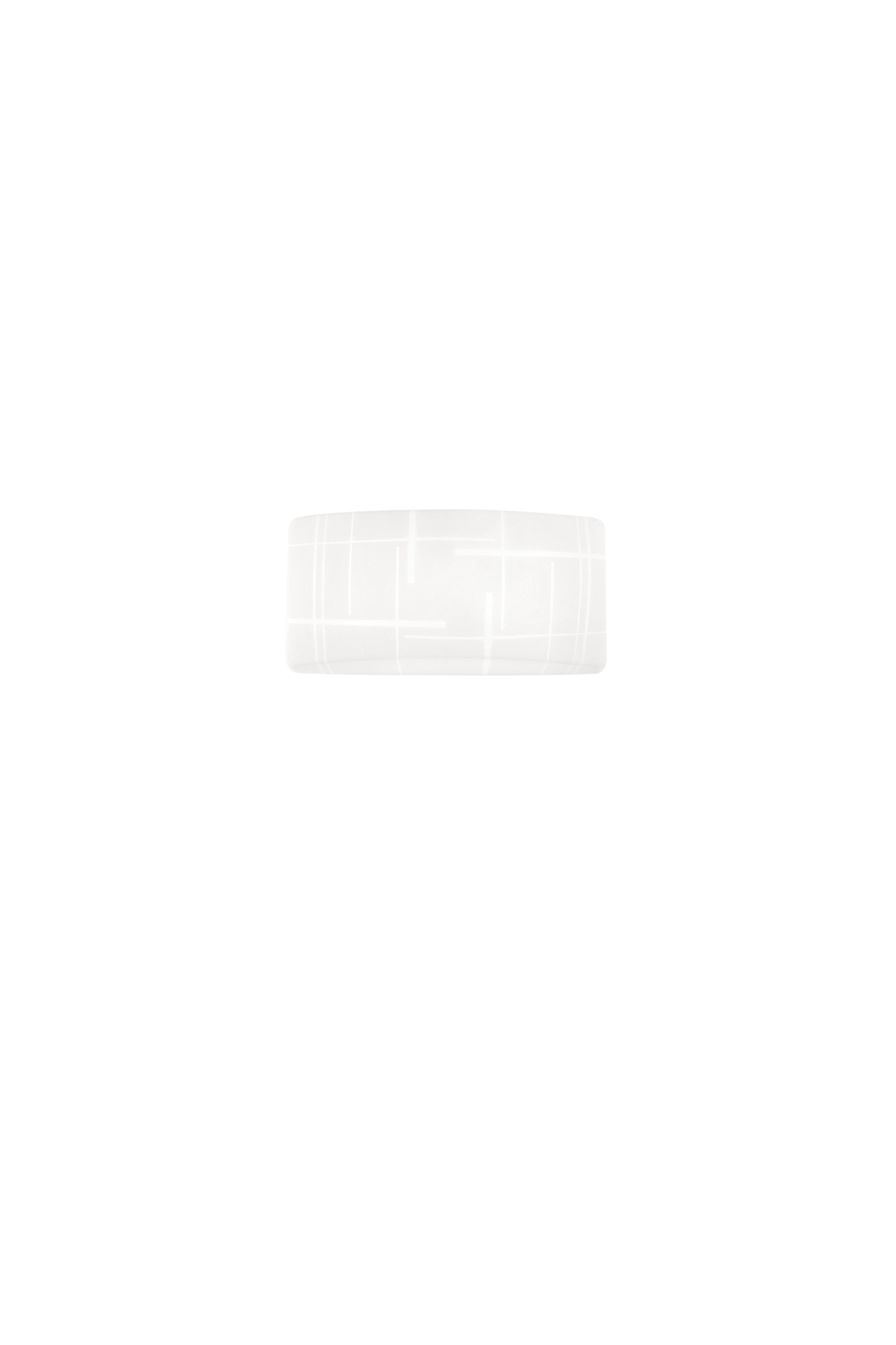 "Applique Trygo in vetro satinato, CCT, h 15x30cm."
