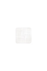 "Plafoniera Trygo quadrata in vetro satinato, CCT, 27cm."