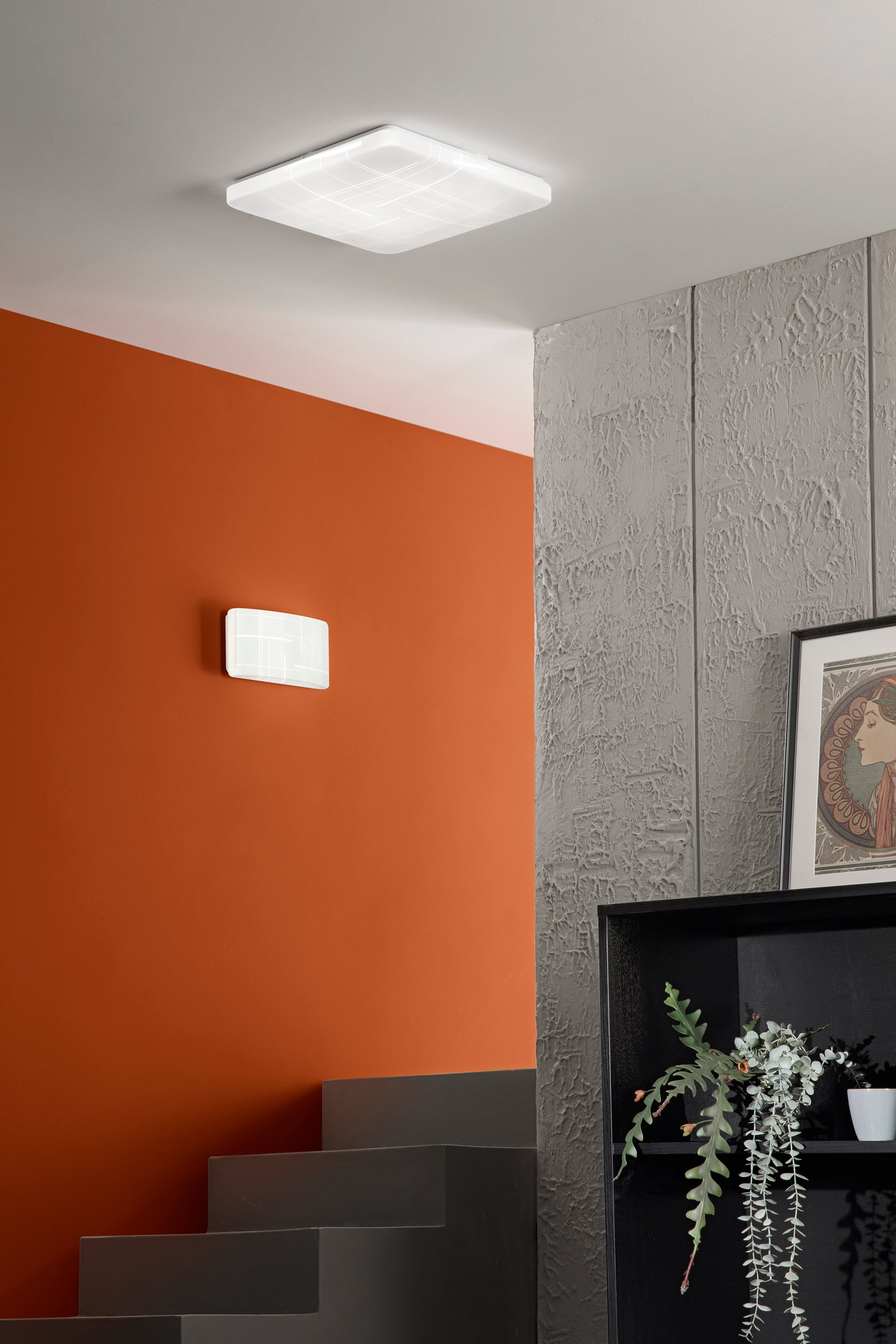 PLAFONIERA TRYGO BIANCA IN PMMA 24W CCT 3000/4000/6500K 41X41CM*7CM