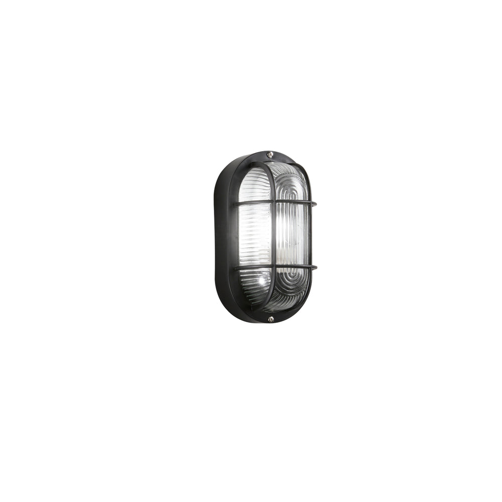 PLAFONIERA TURTLE NERA OVALE 1XE27 IP54 12X10,5X20,5CM