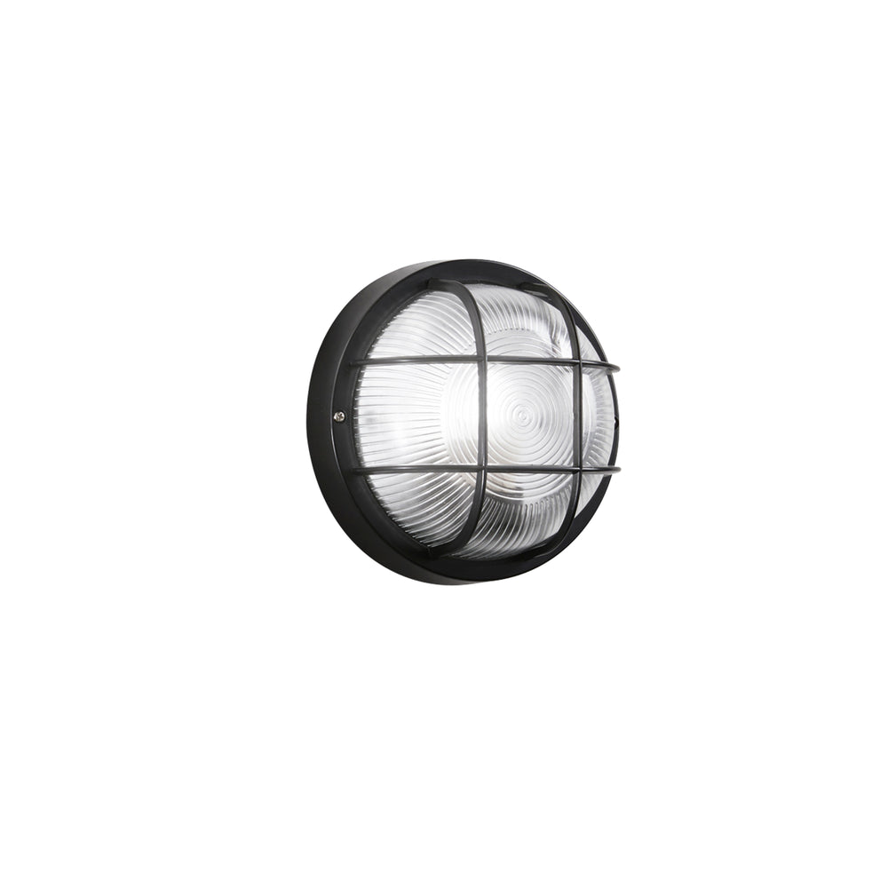 PLAFONIERA TURTLE NERA TONDA 1XE27 IP54 18,5X10X5CM