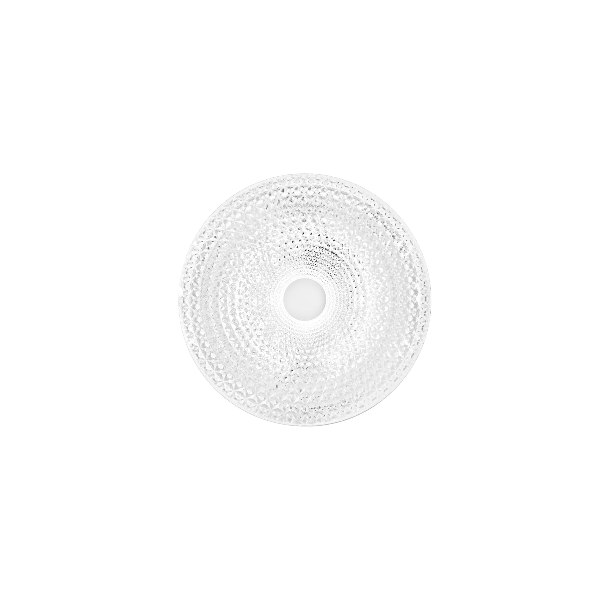 "Plafoniera LED UNIKA bianca effetto diamantato, CCT con memory function, Ø 39cm."