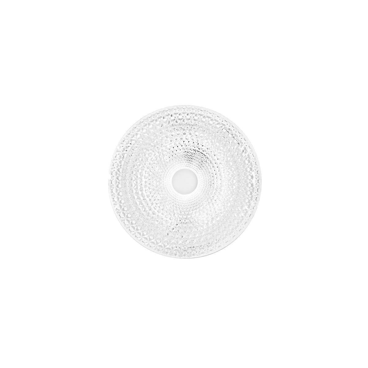 "Plafoniera LED UNIKA bianca effetto diamantato, CCT con memory function, Ø 39cm."