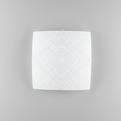PLAFONIERA VECTOR BIANCA/GRIGIA 2XE27 30X30X9CM