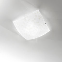 PLAFONIERA VECTOR BIANCA/GRIGIA 4XE27 50X50X12CM