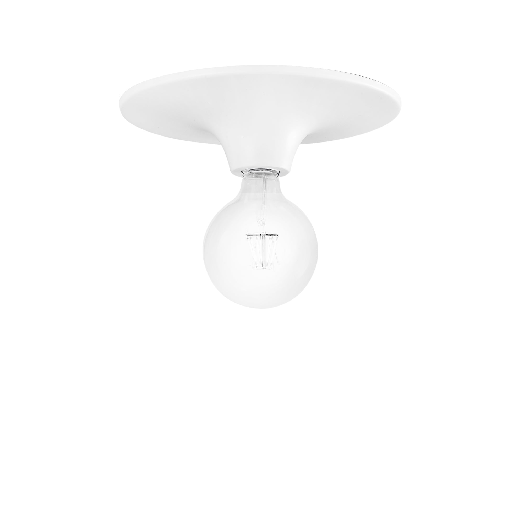 "Plafoniera VESEVUS in metallo bianco Ø 30 cm."
