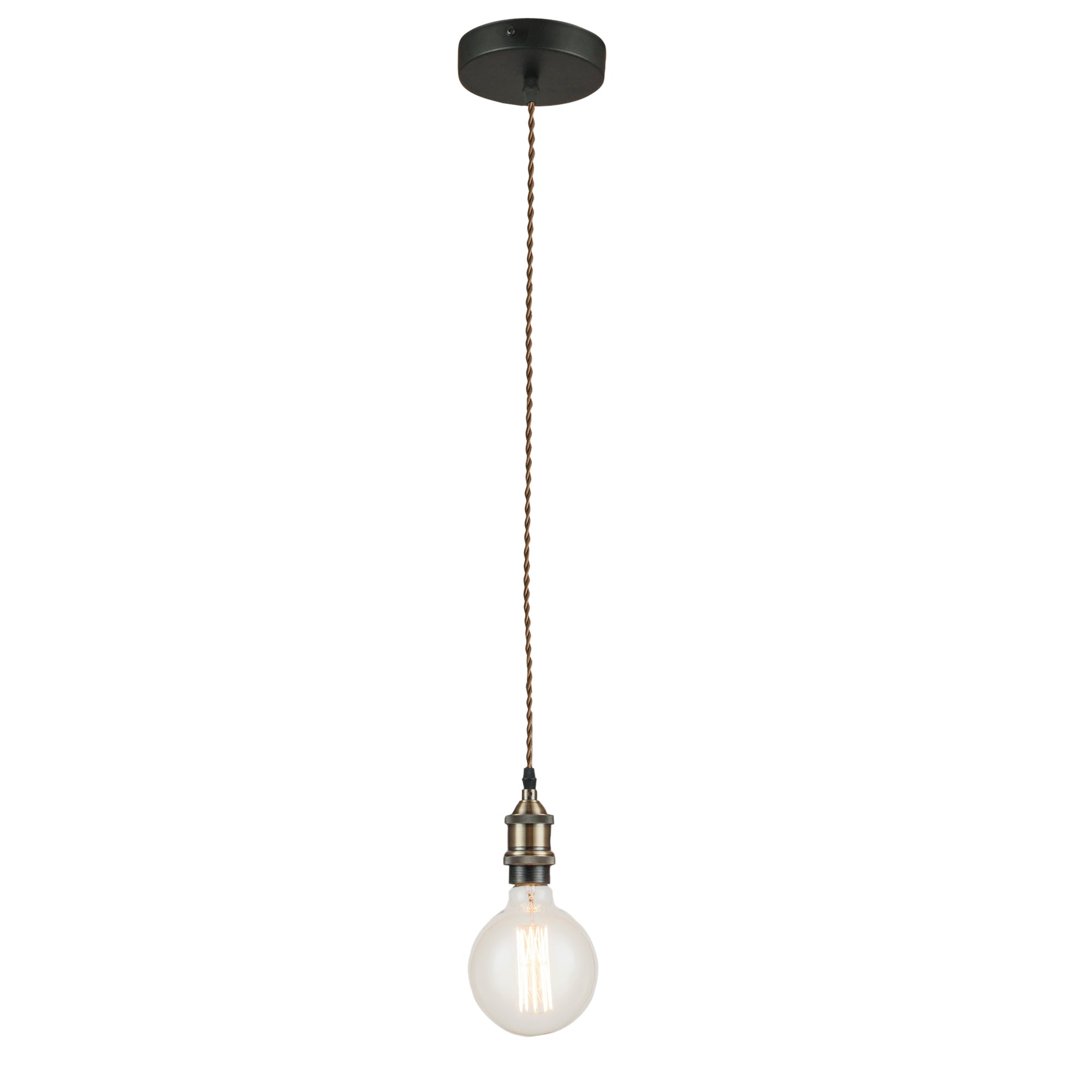 SOSPENSIONE VINTAGE RAME 1XE27 126CM