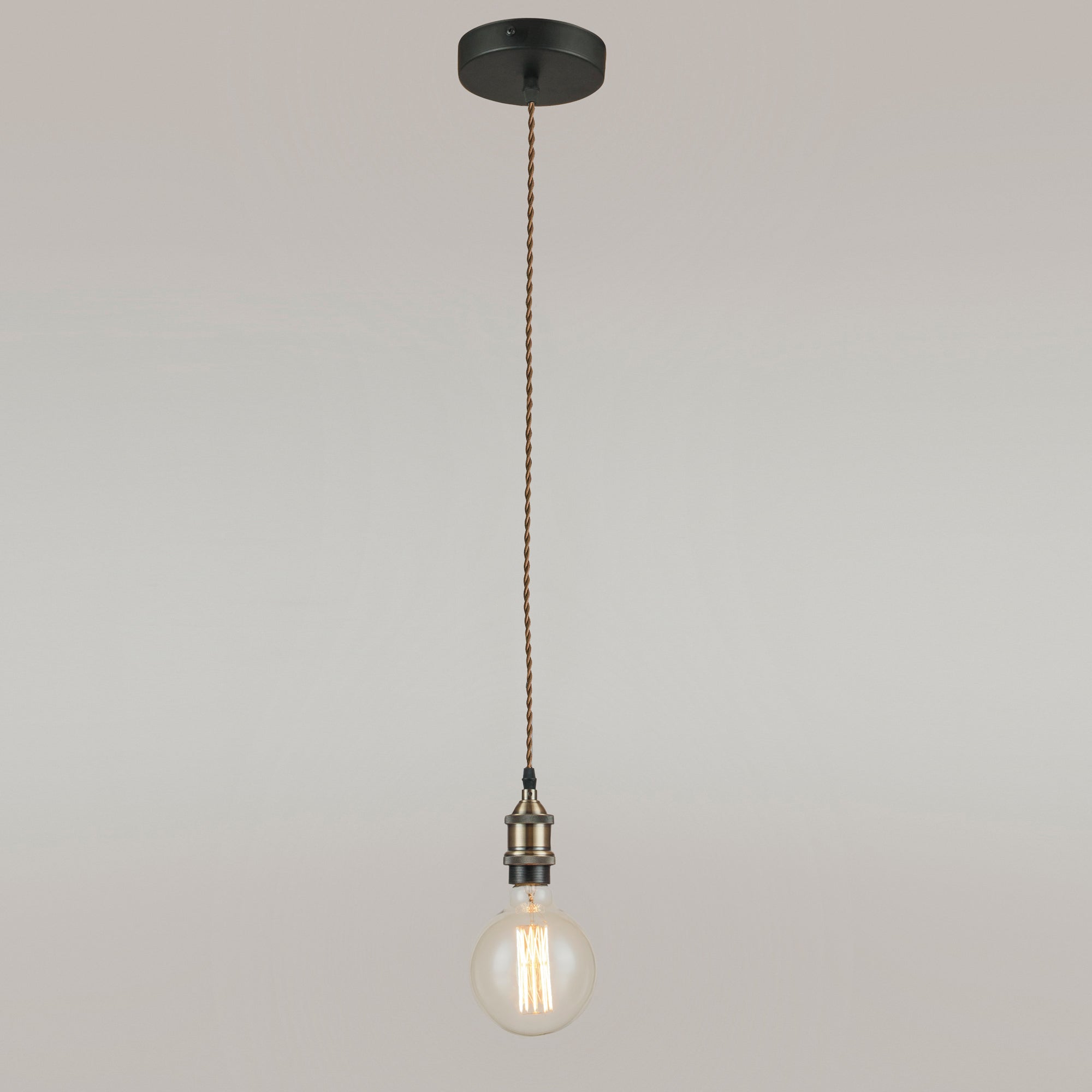SOSPENSIONE VINTAGE RAME 1XE27 126CM