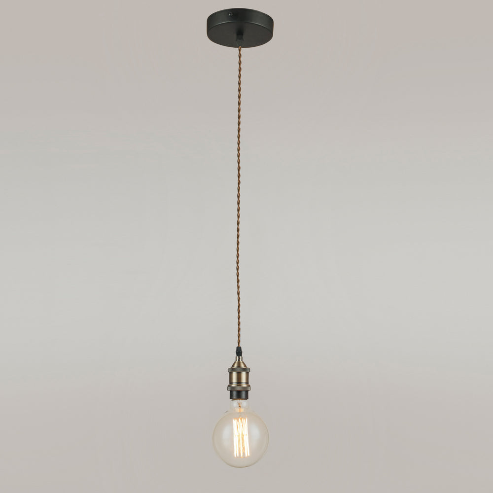 SOSPENSIONE VINTAGE RAME 1XE27 126CM