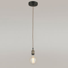 SOSPENSIONE VINTAGE RAME 1XE27 126CM
