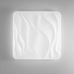 PLAFONIERA LED WAVE BIANCA 66W 6540LM CCT DIMMERABILE WI-FI CON TELECOMANDO 64X10X64CM