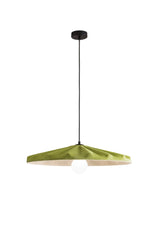 SOSPENSIONE WIMBLEDON IN FELTRO VERDE CAVO 2M PARALUME 69CM 1XE27