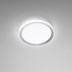 PLAFONIERA LED NEON TONDA BIANCA/SILVER 24W 3450LM CCT 40X40X7CM