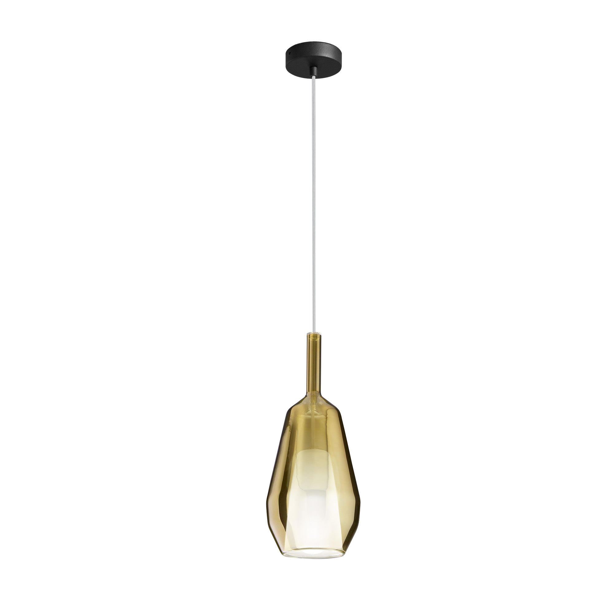 "Pendente PIREX in vetro oro Ø 16 cm."