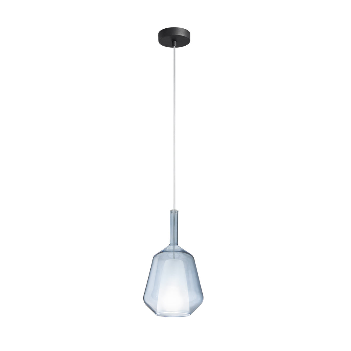 "Pendente PIREX in vetro acquamare Ø 18 cm."