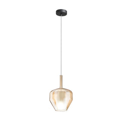 "Pendente PIREX in vetro ambra Ø 20 cm."
