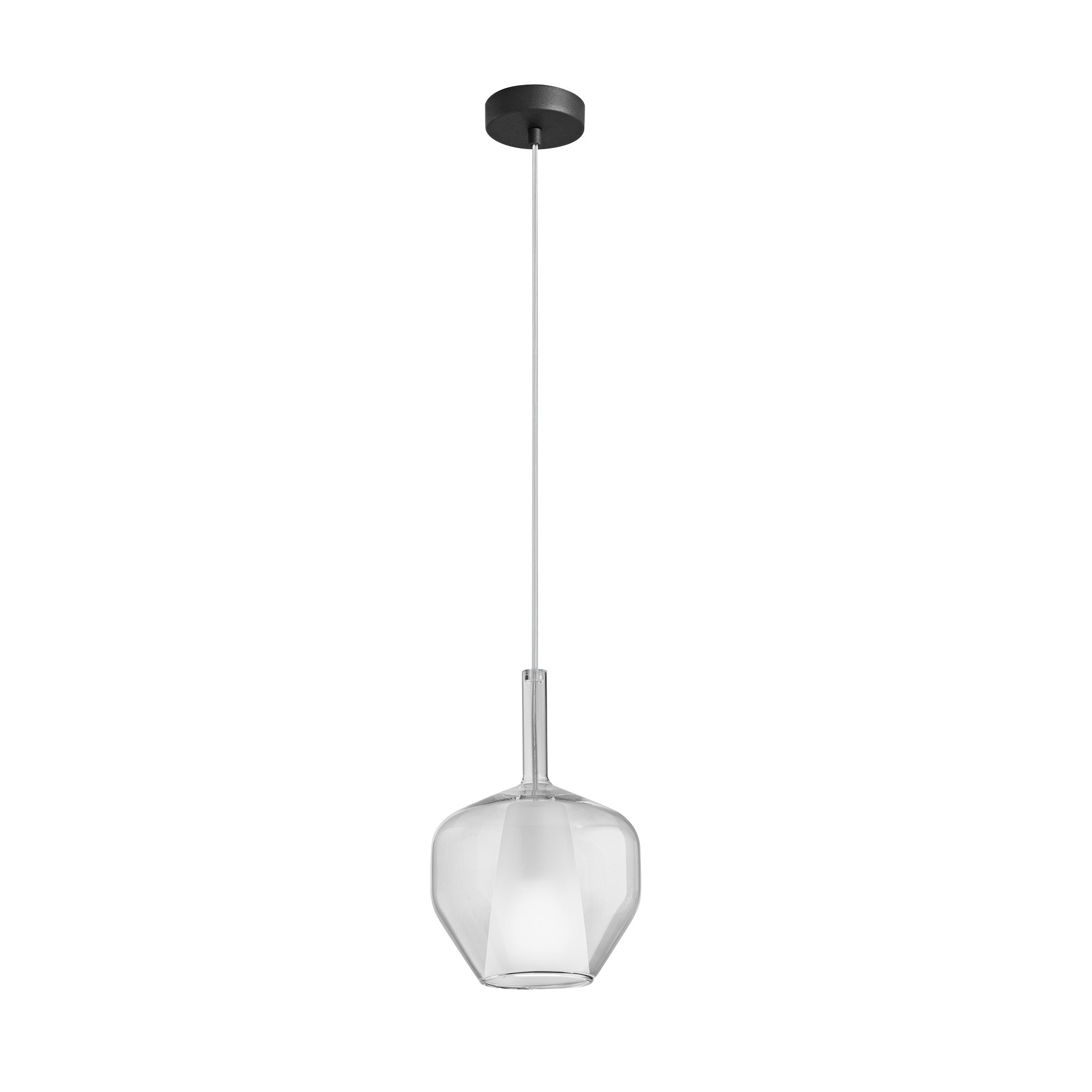 "Pendente PIREX in vetro trasparente Ø 20 cm."