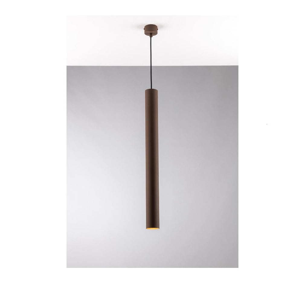 SOSPENSIONE FLUKE TONDA CORTEN 1XGU10 5,5X5,5X60CM
