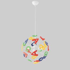 SOSPENSIONE LETTERINE COLORATA 3XE14 41X41X100CM