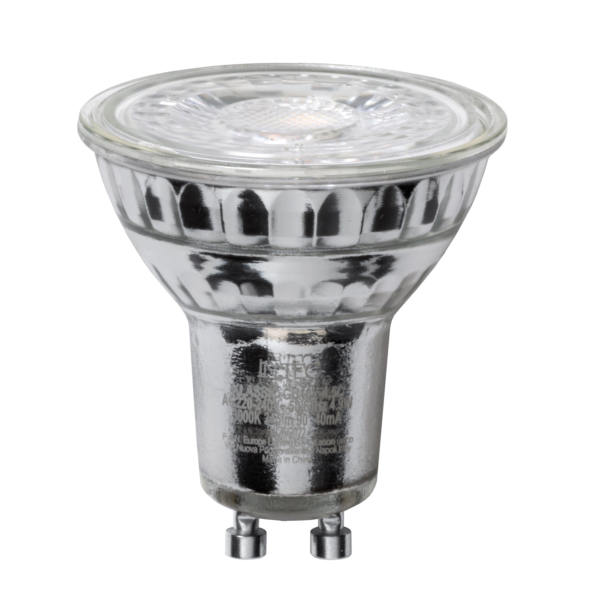 Lampadina LED GU10 vetro CRI elevato - 4,9W - 4000K