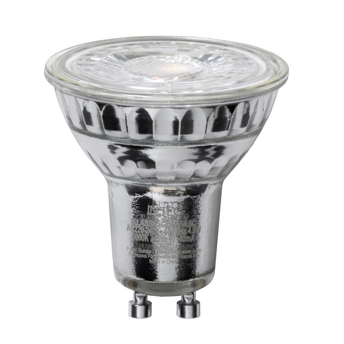 Lampadina LED GU10 vetro CRI elevato - 4,9W - 4000K