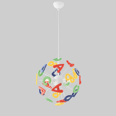 SOSPENSIONE LETTERINE COLORATA 3XE14 41X41X100CM