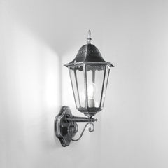 APPLIQUE UP FIRENZE NERA/SILVER 1XE27 IP44 20,5X28,5X51,8CM