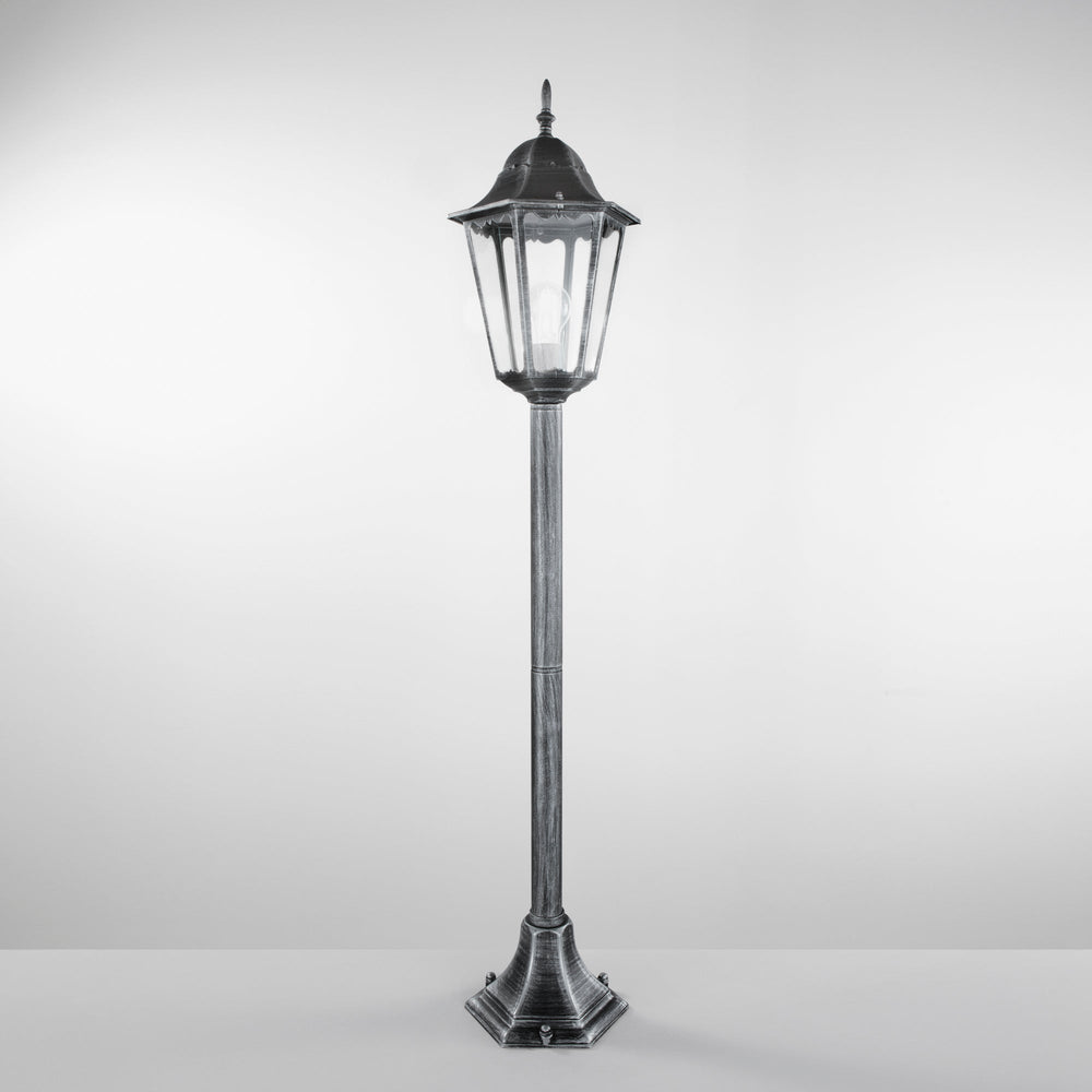 PALETTO FIRENZE NERO/SILVER 1XE27 IP44 21X21X104CM