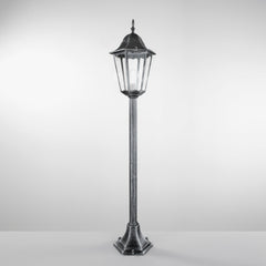 PALETTO FIRENZE NERO/SILVER 1XE27 IP44 21X21X104CM