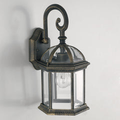 APPLIQUE GAETA NERO/ORO 1XE27 IP44 20X39CM