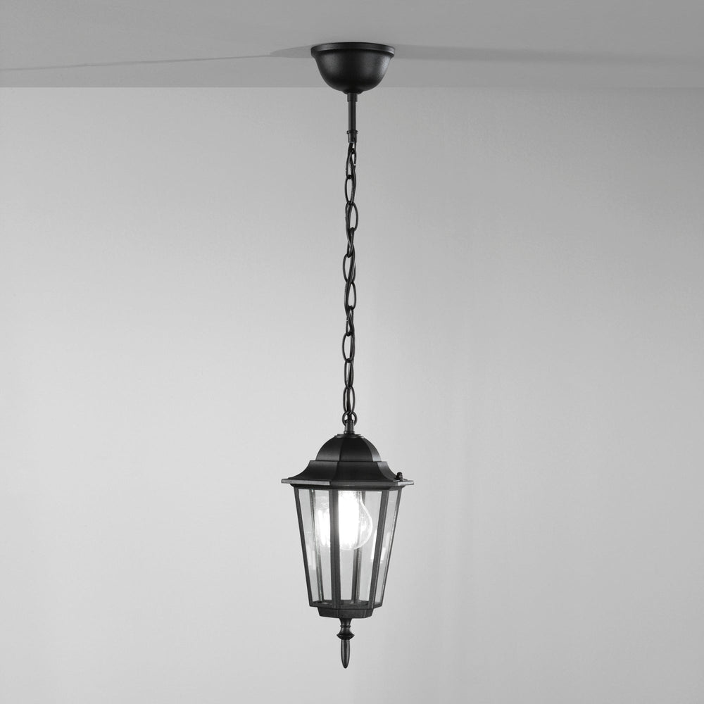 SOSPENSIONE MILANO NERA 1XE27 IP44 17X84CM