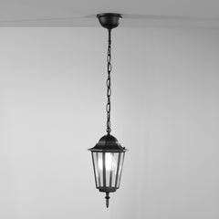 SOSPENSIONE MILANO NERA 1XE27 IP44 17X84CM