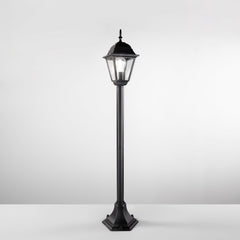 PALETTO ROMA NERO 1XE27 IP44 14,6X14,6X104CM