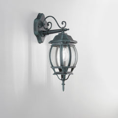 APPLIQUE DOWN VENEZIA NERA/RAME 1XE27 IP44 25X29X52,5CM