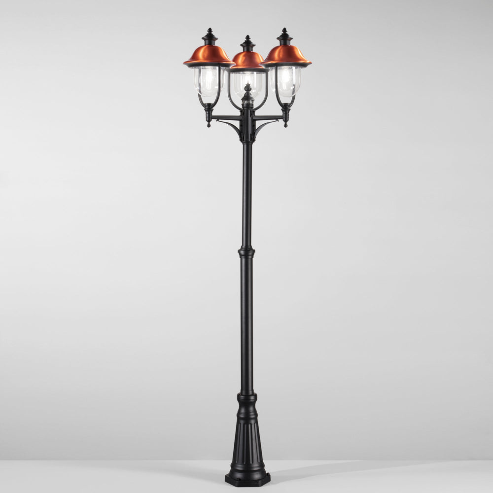 PALO VENEZIA NERO/RAME 3XE27 IP44 65X230CM