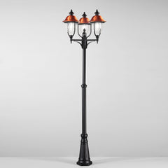 PALO VENEZIA NERO/RAME 3XE27 IP44 65X230CM