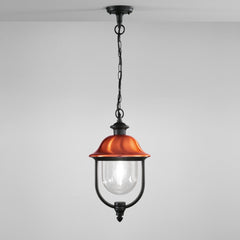 SOSPENSIONE VENEZIA NERA/RAME 1XE27 IP44 25X110CM