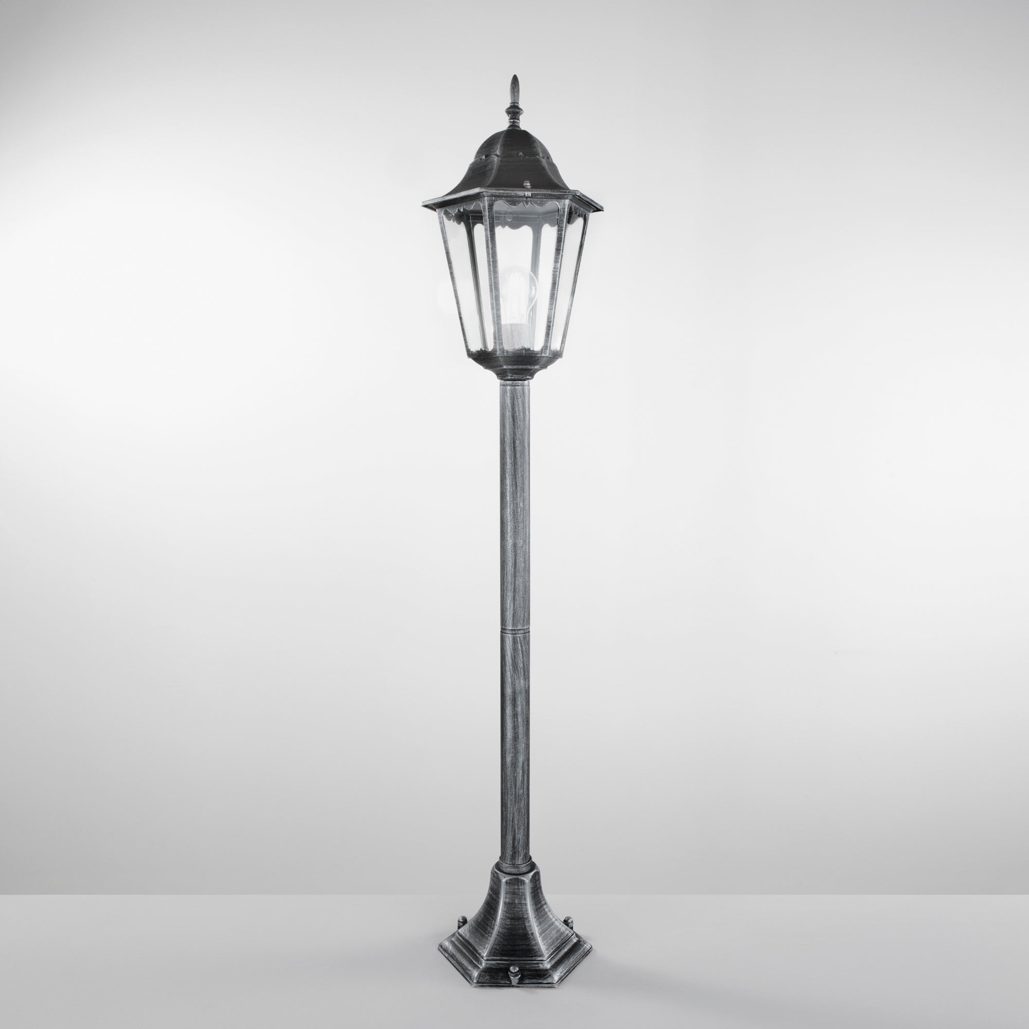 PALETTO FIRENZE NERO/SILVER 1XE27 IP44 21X21X104CM
