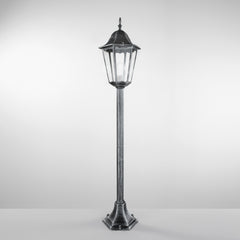 PALETTO FIRENZE NERO/SILVER 1XE27 IP44 21X21X104CM