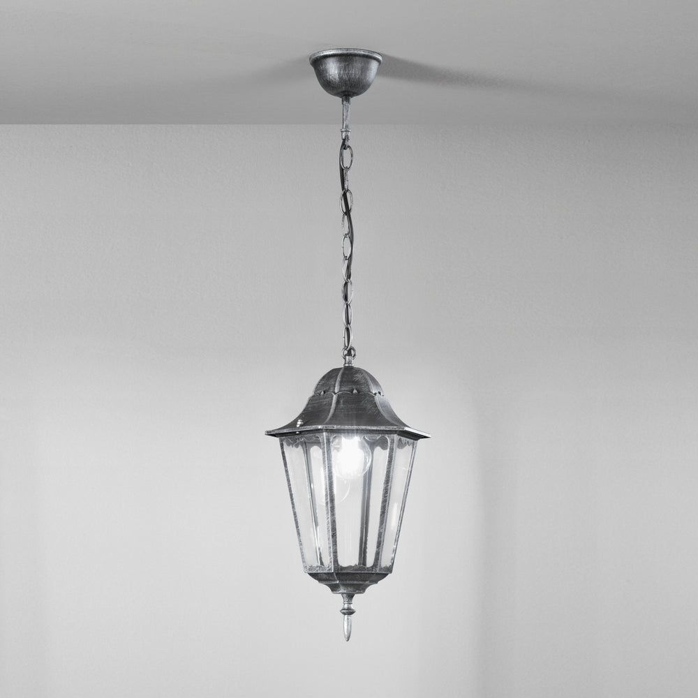 SOSPENSIONE FIRENZE NERA/SILVER 1XE27 IP44 21X21X136CM