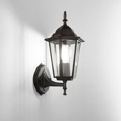 APPLIQUE UP MILANO NERA 1XE27 IP44 17X20,8X36CM