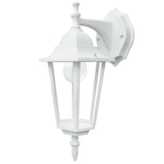 "Applique per esterno MILANO bianca con diffusore in vetro downlight IP44"
