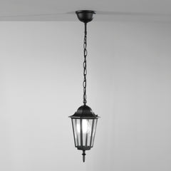 SOSPENSIONE MILANO NERA 1XE27 IP44 17X84CM