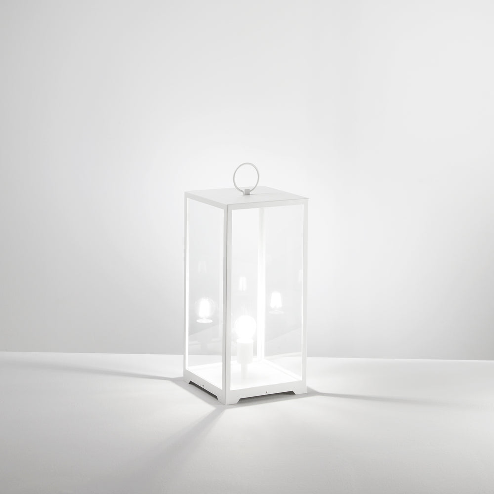 LUME MIRAGE BIANCO 1XE27 IP44 25X25X53CM CAVO 250CM