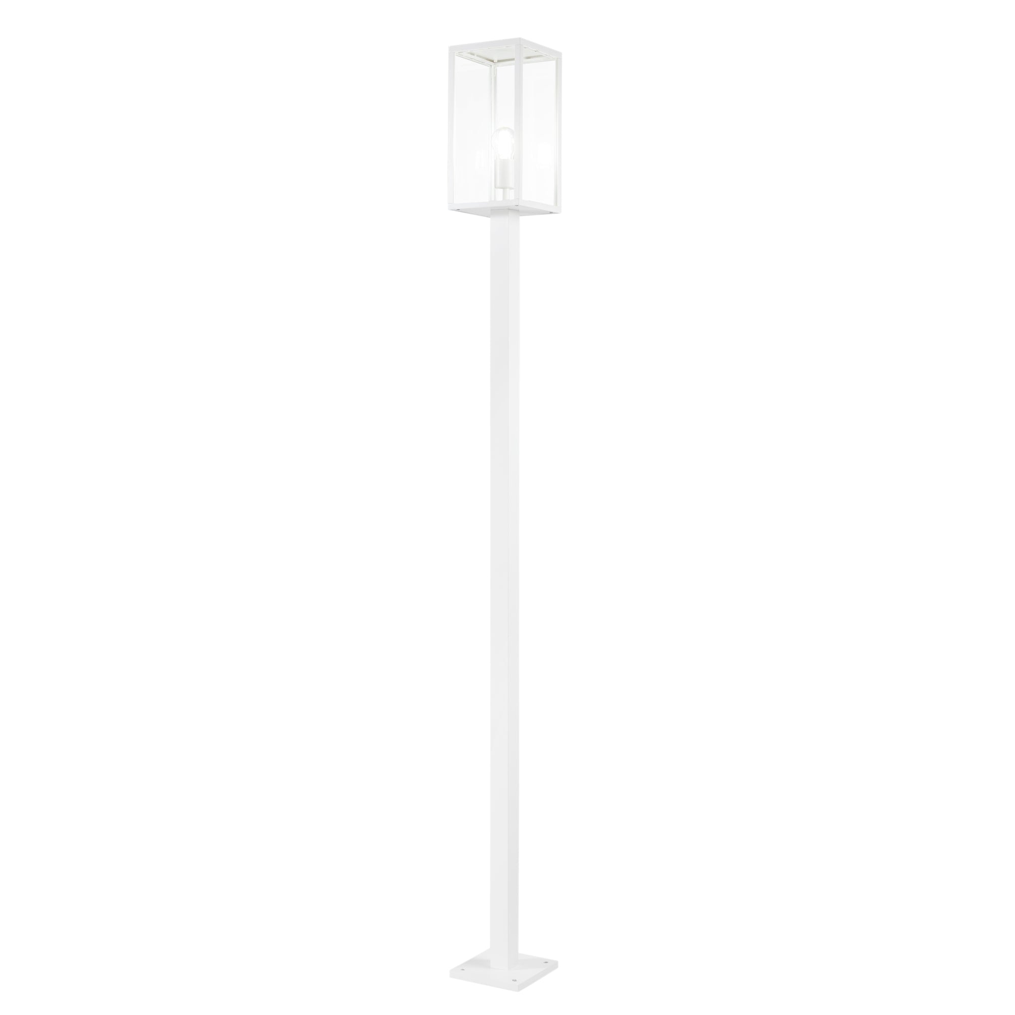 "Lampione MIRAGE in metallo antracite con diffusore in vetro 199.5 cm."