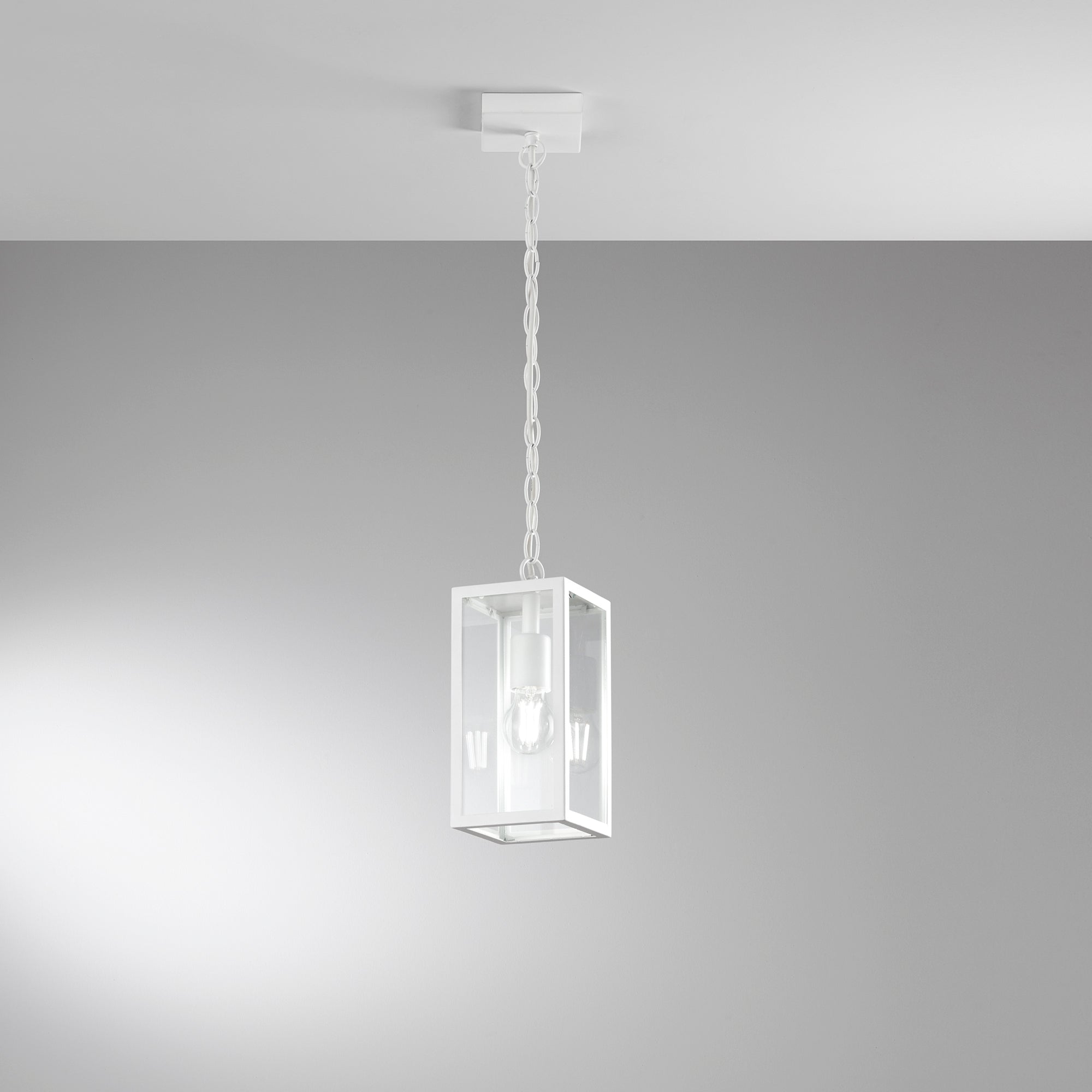 SOSPENSIONE MIRAGE BIANCA 1XE27 IP44 13X13X90CM
