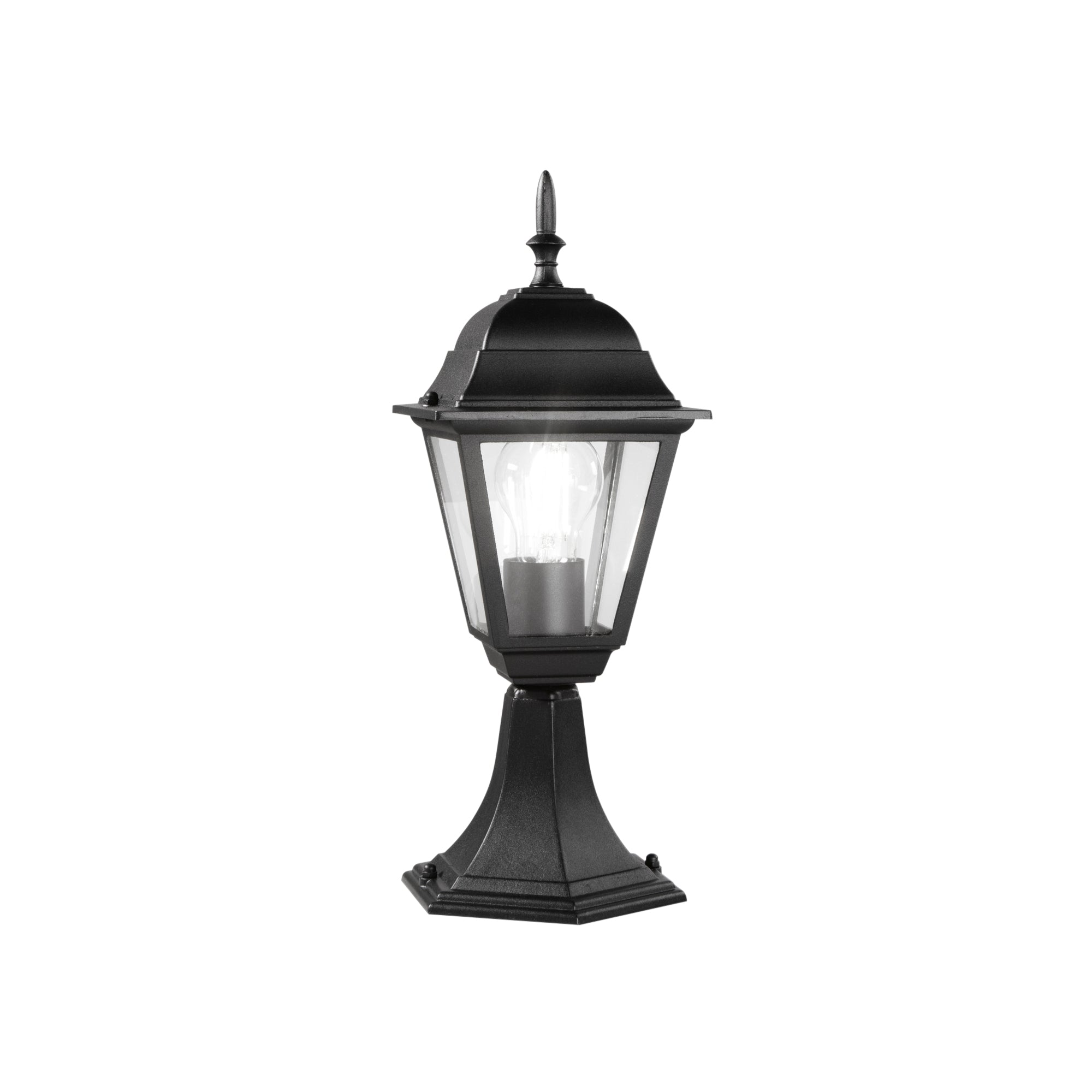 LUME ROMA NERO 1XE27 IP44 14,6X14,6X39CM