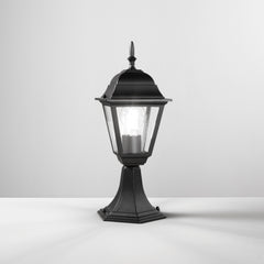 LUME ROMA NERO 1XE27 IP44 14,6X14,6X39CM